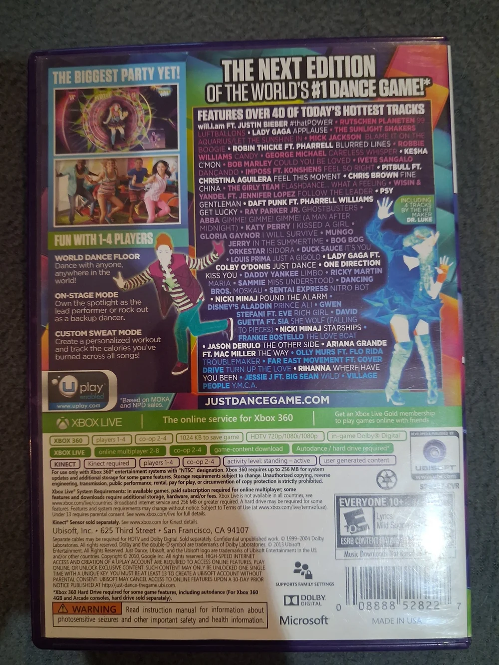 Microsoft Xbox 360 Just Dance 2014 Game